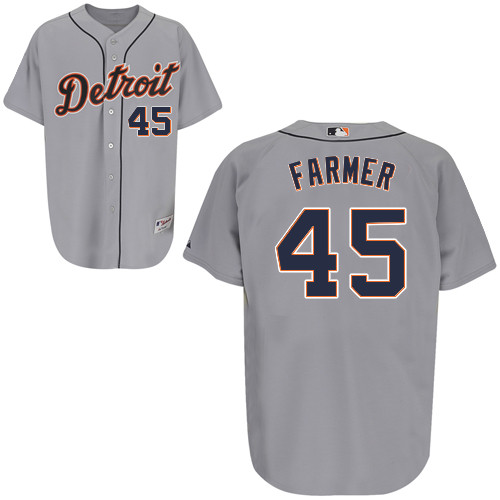 Buck Farmer #45 mlb Jersey-Detroit Tigers Women's Authentic Road Gray Cool Base Baseball Jersey